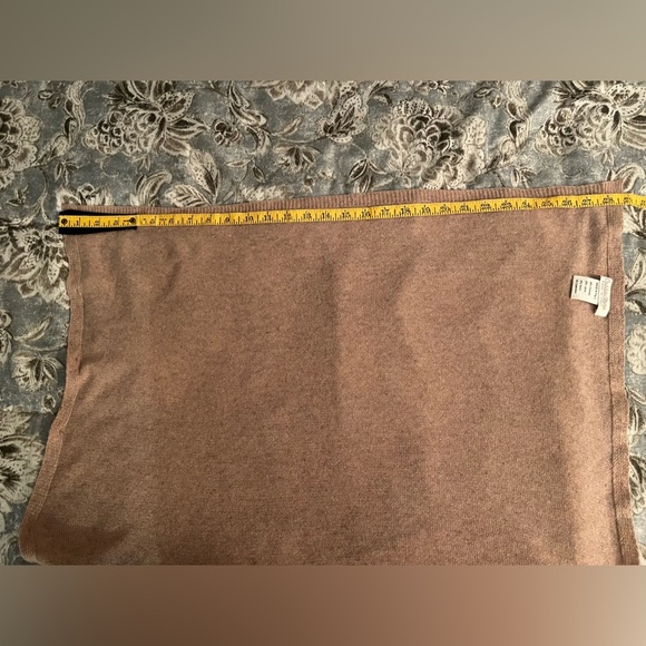 Wool Cashmere Blend Asymmetrical Poncho Wrap Knit Layering Top Made in Italy - Picture 9 of 10